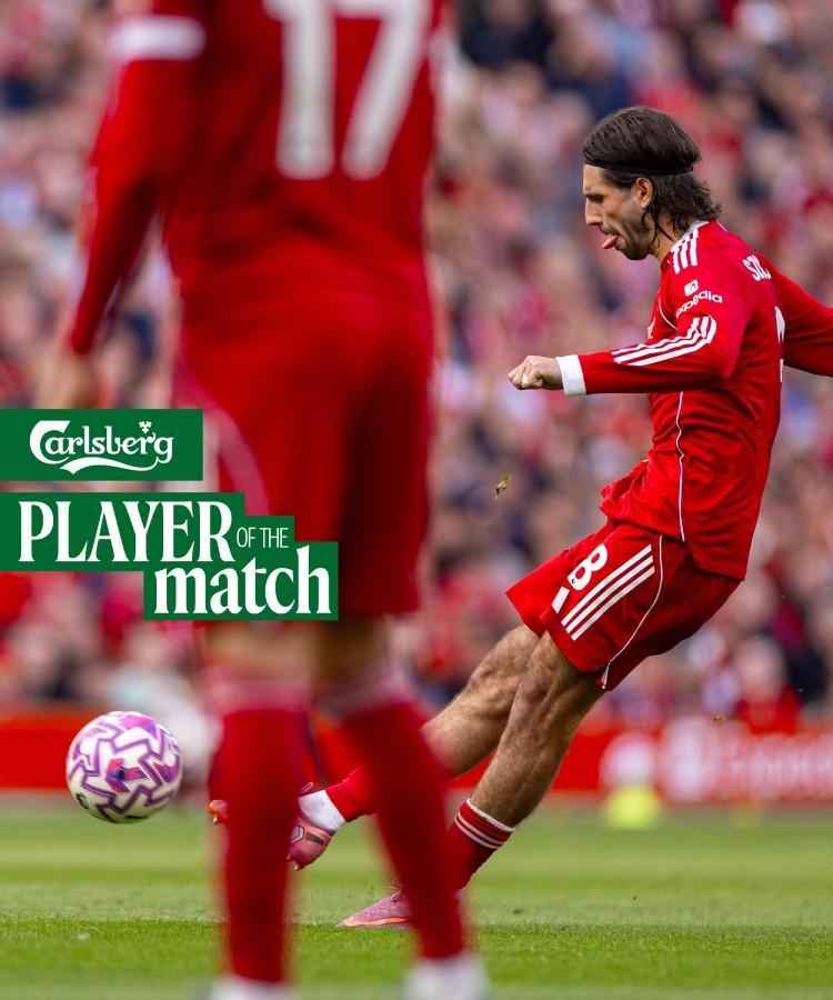 开云平台-连场当选，索博当选与阿森纳一役利物浦队内最佳球员